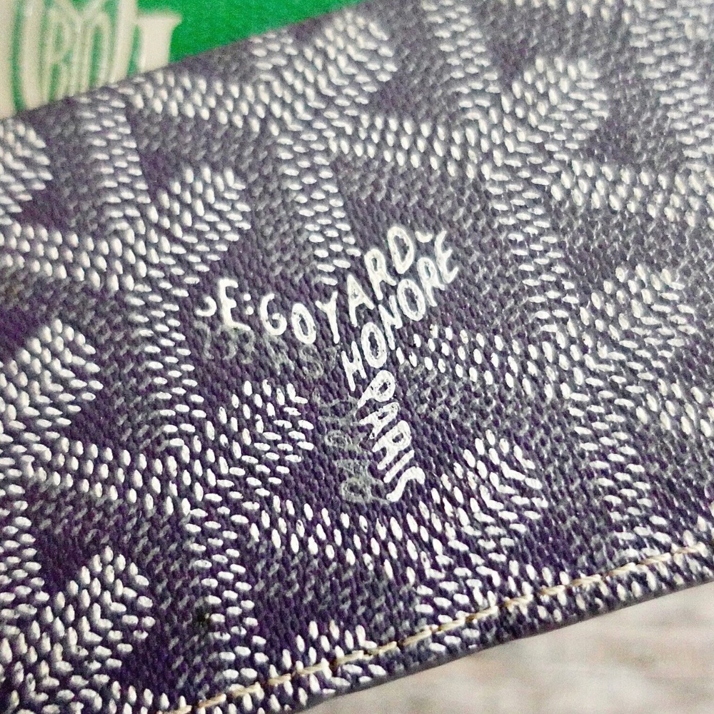 Goyard ODEON Card Holder Wallet Grey Goyardine Vintage With Box Authentic FRANCE